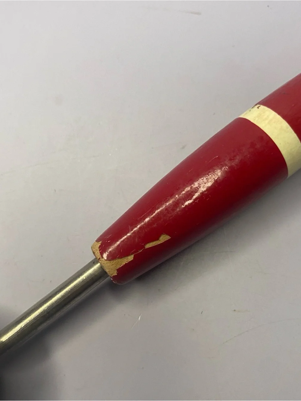 Vintage EKCO Red Handle Double-Ended Melon Baller with Metal Scoops